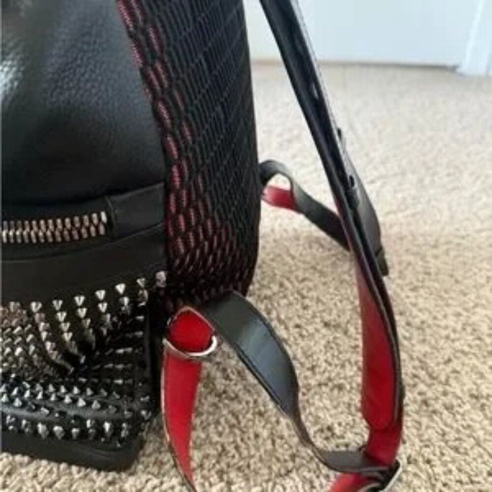 Christian Louboutin Black and Silver Studded Backpack - Picture 11 of 15